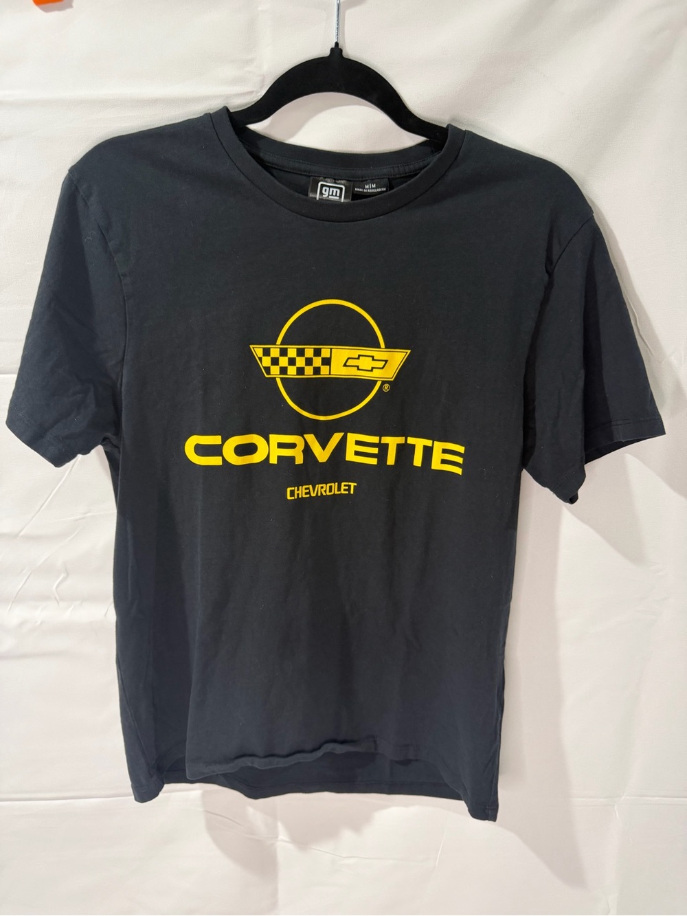 Corvette Black Graphic Tee - Yellow Logo